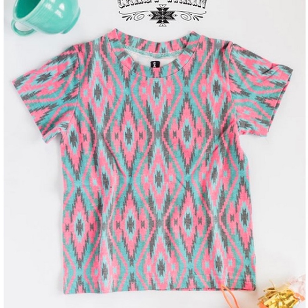 Aztec sliced back shirt